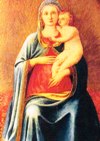 POSTCARD: Madonna & Child (blue)