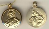 MEDAL: 9ct Gold Scapular