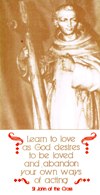 PRAYERCARD J: St John of the Cross