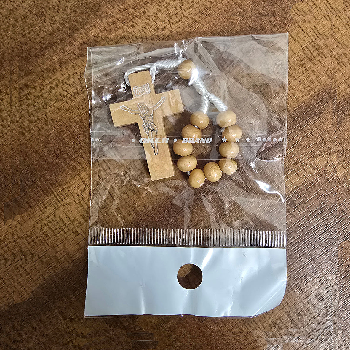 Wooden finger rosary