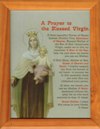 OUR LADY OF MOUNT CARMEL FRAMED PRAYER & PICTURE