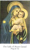 PRAYERCARD: Our Lady of Mount Carmel